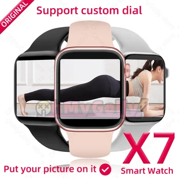 X7 smart žiūrėti IWO smartwatch 2021 Vyrai Moterys Smart apyrankę Skambinkite Širdies ritmo Pedometer Laikrodžiai pk X6 W26 T600 W46 DT36 M1 amazfit