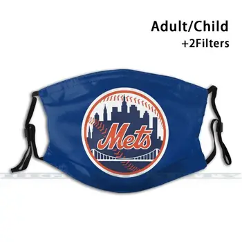 Mets - New - York Custom Design Suaugusiųjų Vaikų Apsaugos Nuo Dulkių Filtras Diy Mielas Spausdinti Skalbti Kaukė Logotipas