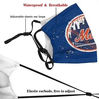 Mets - New - York Custom Design Suaugusiųjų Vaikų Apsaugos Nuo Dulkių Filtras Diy Mielas Spausdinti Skalbti Kaukė Logotipas