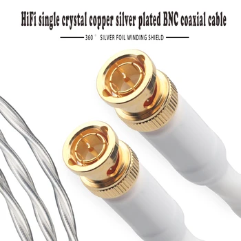 Xangsane HD skaitmeninis hifi skirta garso BNC koaksialinis kabelis monokristalo vario, sidabro padengtą garso garso signalo kabelis