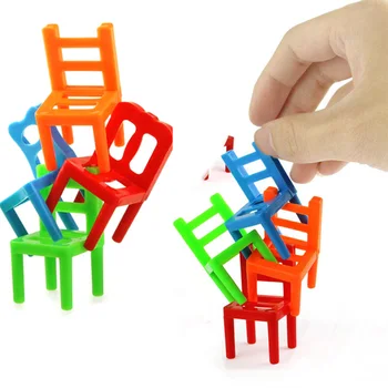 18Pcs Balansas Kėdės, stalo Žaidimas, skirtas Vaikams, Vaikams Mokymosi Balanso Žaislas Šeimos Dėlionės stalo Žaidimai