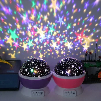 Kūrybingi Gimtadienio Žaislai Projektorius Baterija USB Naktį Šviesos Vaikams Naujovė, Šviečiantys Žaislai, Romantiškas Žvaigždėtas Dangus LED Šviesos Naktį
