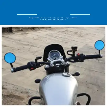 22mm Universalų Motociklo Veidrodėlis Aliuminio Juoda Rankena Juosta Pabaigos galinio vaizdo Šoniniai Veidrodžiai Sporto Motociklas