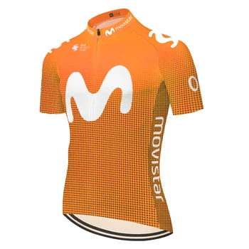 Naujas movistar team dviračių džersis Vasaros Lenktynių Trumpas Rankovės dviračių džersis vyrų mtb Dviratis jersey ropa ciclismo hombre verano 2020 m.