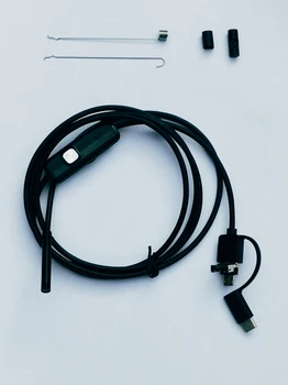 720P Endoskopą 8mm Objektyvas, USB, Android Endoskopą Kameros 1M-2M 5M Vielos Aptikimo Kameros Led apšvietimas Vandeniui Telefono PC Borescope