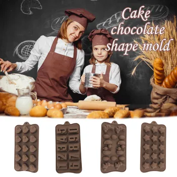 Šokoladas, kepimo Įrankiai Naujas Silikono Šokolado Pelėsių 4 Formų Non-stick Silikono Jan 3