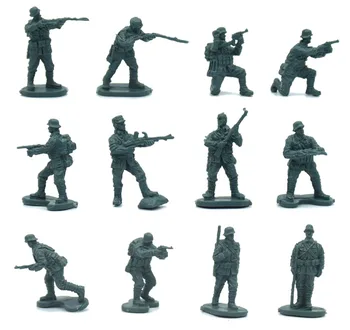 Super mini pvc figure 1:72 no-dažytos II Pasaulinio Karo Kinijos armijos Kareivis modelis 12pcs/rinkinys 