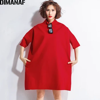DIMANAF Rudens Suknelės Moterų Golfo Medvilnės Mezgimo Femme Drabužius Elegantiškas, Kietas Vestidos Plius Dydis Mados Ponios Suknelė 2021
