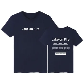 LUCKYFRIDAYF Ežero Ugnis marškinėliai spausdinti vyrams, moterims, hip-hop sportiniai t marškinėliai atsitiktinis viršūnės apvalios kaklo marškinėliai, trumpomis rankovėmis t-shirt