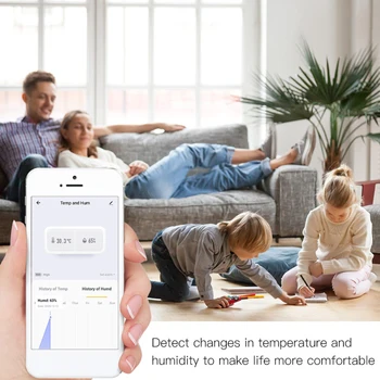Smart Gyvenimas/Tuya Smart Temperatūros Jutiklis Oro Drėgnumas Dirbti Su ZigBee Bevielio Ryšio Sąsajos Smart Hub Kontrolės Zigbee Smart Home