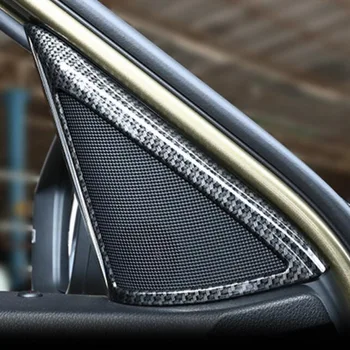 Tonlinker Interjero Automobilio Duris trikampis Garsiakalbio Dangtelio Lipdukas, skirtas SKODA KODIAQ 2017-19 Automobilių Stiliaus 2 VNT ABS Chrome 