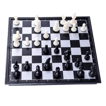 Netic Šachmatų Rinkinį Vaikams, Suaugusiems, 3 in 1 Šachmatai Šaškės ir Nardai Kelionės Nešiojamas Sulankstomas Šachmatų Komplektai Žaidimo Lentos
