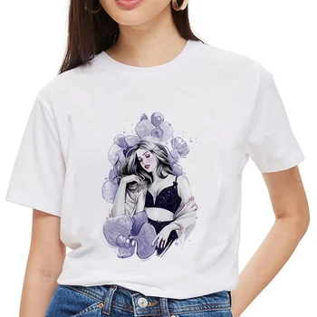 2020 Naujas vasaros Seksualus grožio Atspausdinta marškinėliai moterims estetika trumpomis Rankovėmis t-shirt Balta Plona skyriuje Hipster Marškinėlius Viršūnes drabužiai