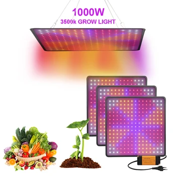 LED Grow light Visą Spektrą 1000W Phytolamp Lampara Led Fitolamp už Luz Led Cultivo Kambarinių Augalų Sėklos, Gėlės Auga Palapinė