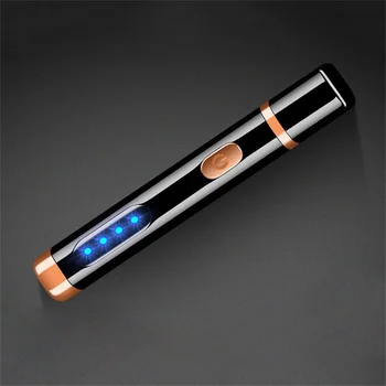 Kūrybos Dvigubo Kampo Cigarečių elektros Lengvesni USB Įkraunamas LED Įkrovimo Indikatorius Nešiojamų Pusėje Paspauskite Vėjo žiebtuvėliai