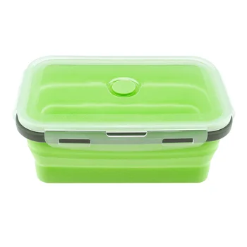 350ML 500ML 800ML 1200ML Nešiojamų Priešpiečių Dėžutė Silikono Lankstymo Lunchbox Bento Dėžutė su sandarikliais Plug - 40 230 C temperatūros.
