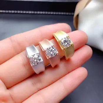 Prabangus putojantis moisanite žiedas vyrams žiedas 925 sterlingas sidabro gimtadienio dovana blizga geriau nei deimantų stipri galia