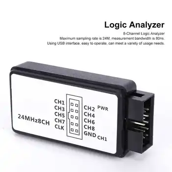 Tinklo Analizatorius LA1002 Mini Nešiojamą USB 5MHz 24M 8 Kanalų Loginis Analizatorius Prietaisas Nustatyti, su Kabelių Tinklo Analizuojant Įrankis