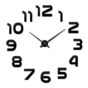 Viršų mados 3d sieninis laikrodis reloj de sumalti kvarco žiūrėti modernus 