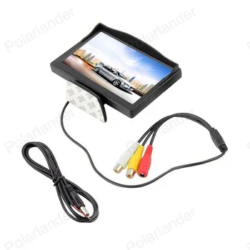Automobilių ekranas mažas ekranas 5 colių TFT spalvotas skaitmeninis lcd DVD transporto priemonių atbulinės eigos parkavimo pagalbos atsarginės galinio vaizdo kamera