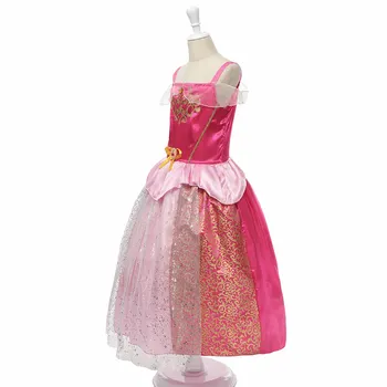 MUABABY Mergaitė Princesė Miegančioji Gražuolė Fancy Dress Up Drabužiai Vaikams Aurora Kostiumas Helovinas Vaikams Gimtadienio Apranga
