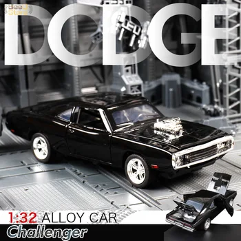 1:32 1970 Dodge Kroviklio Modelio Automobilių Lieti Žaislas Automobilis Diecast Masto Modelio Automobilių Garso ir Šviesos Pull-back Transporto priemonės