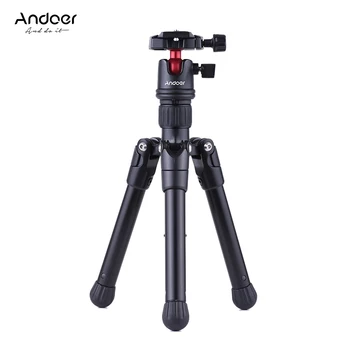 Andoer Mini Stalo Kelionių Trikojis Stovas w/Kamuolį Galva Nešiojamų Lengvas Canon Nikon Sony DSLR Kamera, skirta 