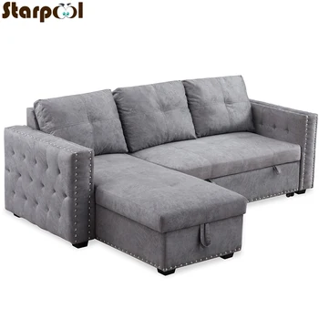 Kuoduotoji sėdynės sofa-lova, modernus minimalistinio dydis butas karieta kambarį derinys Šiaurės Anglijoje naujų L technologijų medžiaga sofa