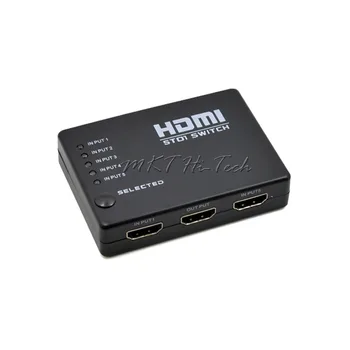 CHIPAL 5 Uostą V1.4 HDMI Jungiklis Switcher Splitter centras su ir SPINDULIŲ Nuotolinio + infraraudonųjų SPINDULIŲ Imtuvas Kabelis, skirtas Xbox PS3 DVD 3D 1080P HDTV
