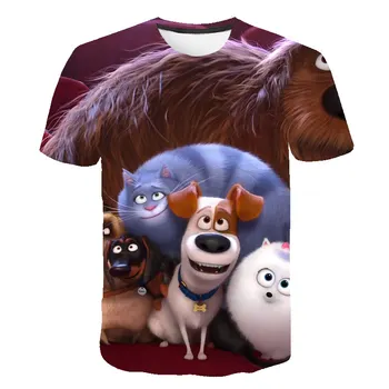 2020 Mielas 3D Animaciją Marškinėliai vaikams drabužių Mergaičių Vasaros Trumpas Gyvūnų Spausdinti marškinėliai Berniukams Juokinga Paauglys Vaikams Laisvalaikio Viršūnes 14T