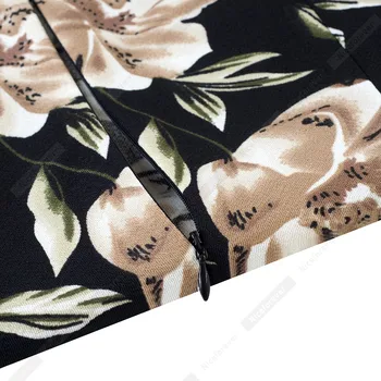 Moterų Atsitiktinis Gėlių Spausdinti Elegantiškas Pieštuku Suknelė Vintage Apvalkalą Bodycon Trumpas Rankovės Mados Šalis Sundress HB513