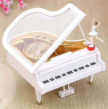 Naujas Mados Derliaus Music Box Mini Piano Sukasi Ballerina Šokėjos Gimtadienio Dovana, Stalo Dekoras