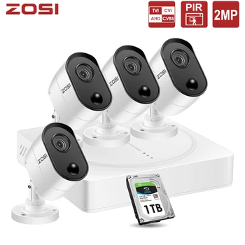 ZOSI 1080P 8 Kanalo PIR Vandeniui Nightvision Vaizdo Stebėjimo CCTV Saugumo kamerų Sistema, Diktofonas DVR Rinkinys, skirtas Namų Lauko