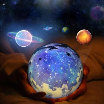Spalvinga Magija Kamuolys Lempos Deimantų Sukasi Žvaigždėto dangaus projekcija lempos Visatos Led Nakties Šviesos Šalis Dovana Star projektorius Žibintai