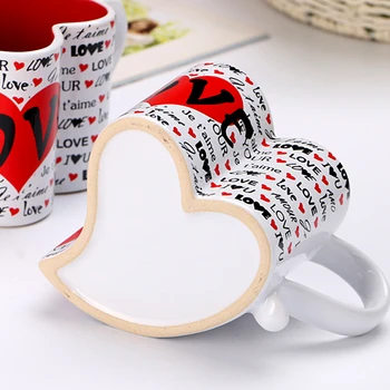 Asmenybės tendencija Keramikos pora taurės kūrybos širdies meilužis vandens puodelį dovanų pakuotėje ženklas taurė