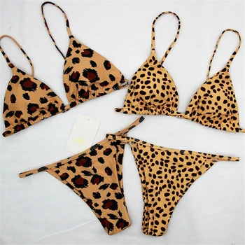 Sexy Moteris Leopard Bikini Push Up Maudymosi Kostiumėliai Moterims, Maudymosi Kostiumėlį, Paplūdimio Brazilijos Bikini Maudymosi Kostiumėliai Plaukti Kostiumas Kostiumas Da Donna Bagno