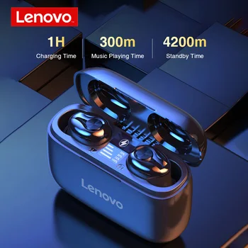 2021 NAUJAS Lenovo HT18 Belaidžio TWS 5.0 Ausinės Ausinių 1000mAH Baterija, LED Ekranas, garso Valdymas HIFI Stereo ausis įkišamos Ausinės