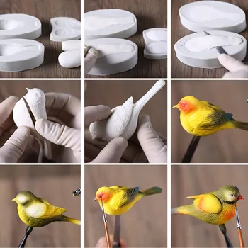 3D paukščių silikono formos 