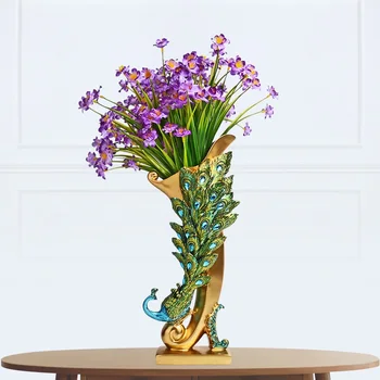 Europos retro povas vaza metalo lydinio, aukso/bronzos maža vaza modernus stalo jardinie kūrybos namuose dekoratyvinių gėlių butelis