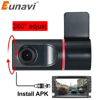 Eunavi Automobilių DVR Kamera 140 laipsnis HD 720P Priekiniai Brūkšnys Kamera, Skirta 