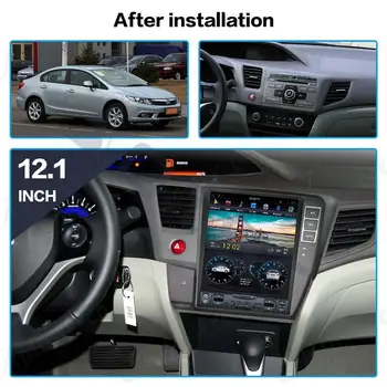 Tesla Stilius Android 9.0 6Core Automobilių GPS Navigacija Honda Civic (2012-M.) Stereo Galvos Vienetas Multimedia Player Auto Radijo Carplay