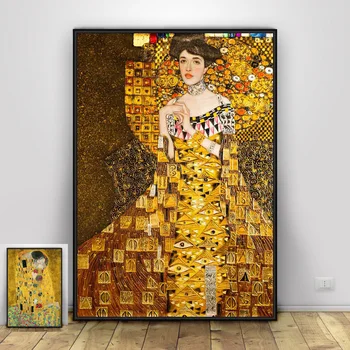 Gustav Klimt Tapybos Drobės Retro Garsaus Plakatai ir Spausdina Cuadros Sienos Menas Nuotraukas Kambarį Namo Apdaila Neįrėminti