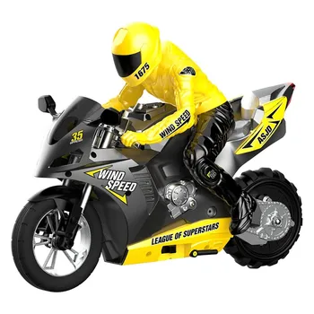 RC Motociklų 1:5 (Self-Balansavimo RC Motociklo 6 ašis giroskopas Stunt Lenktynių Motociklo Plastiko Mini Motociklas Žaislas