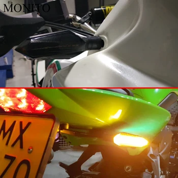 Motociklo Signalas, šviesos, Universalus Teka Indikatorių LED Posūkio Žibintai SUZUKI GSXS GSX-S 125 150 750 1000 F ABS GSXS750 GSXS1000