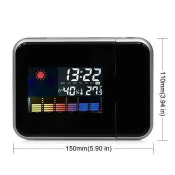 LED Elektroniniai Atidėti Laikrodis-Žadintuvas Su Oro Stoties Termometras Data Ekranas, USB Kroviklis skirtas Namų Dekoro Stalo Laikrodis