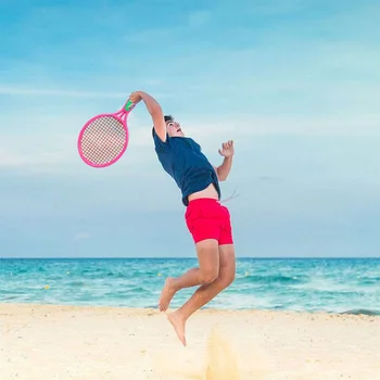 Paplūdimys, Teniso Raketės Vaikų Lauko Sportas Teniso Raketė Su Badmintono Kamuolys Žalia