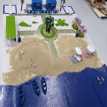 300pcs 5cm Architektūros Plastiko Palmių Žalia Medžio Kamieno Modelio Skalė Jūros Peizažas Žaislai Modeliavimo Scenarijus Miniatiūrinių Pastatų
