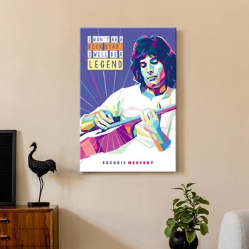 Drobė, Tapyba Freddie Mercury Plakatai ir Spausdina Sienos Meno Nuotrauką Kambarį Dekoro be Rėmelio