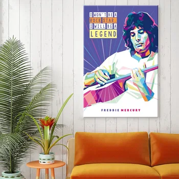Drobė, Tapyba Freddie Mercury Plakatai ir Spausdina Sienos Meno Nuotrauką Kambarį Dekoro be Rėmelio