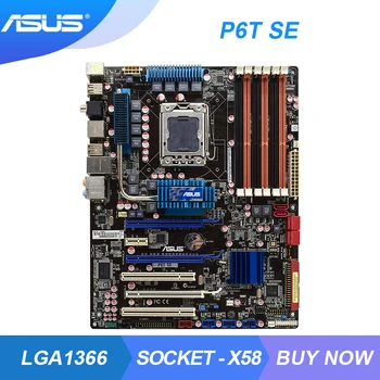 Už ASUS P6T SE Desktop Intel X58 motininę LGA 1366 DDR3 Core i7 USB2.0 SATA II 24GB naudotą KOMPIUTERĮ pagrindinėse plokštėse